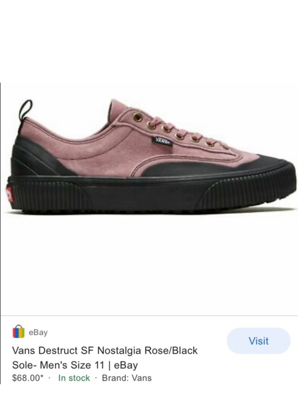 Vans- Men’s 11.5. Mauve  Suede Low-Top Sneakers with Black Rubber Trim
